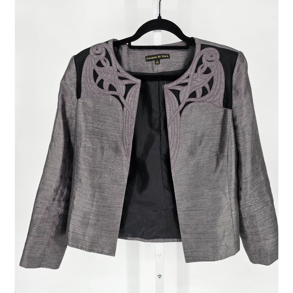 Preston & York Jackets & Blazers - Preston & York Womens Sz 8 Formal Suit Jacket Blazer Silver Black